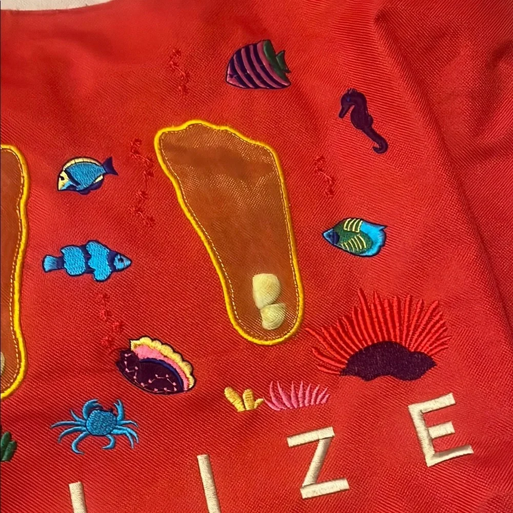 Belize Red Tote Bag - Picture 5 of 7